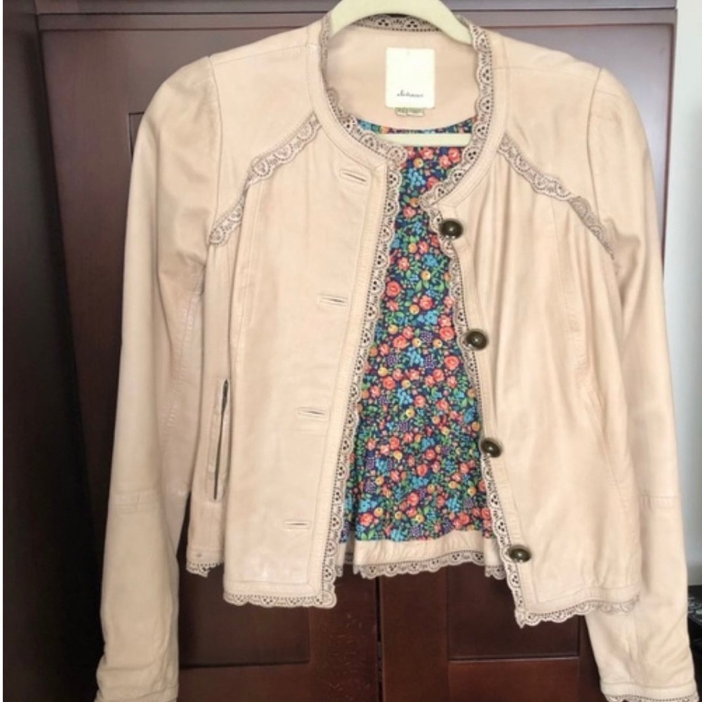 Anthropologie Genuine Leather Jacket